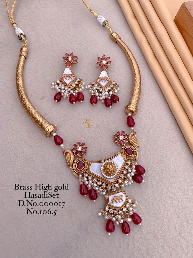 1065 BH Design Brass High Gold Hasadi Set Wholesale Shop In Surat
